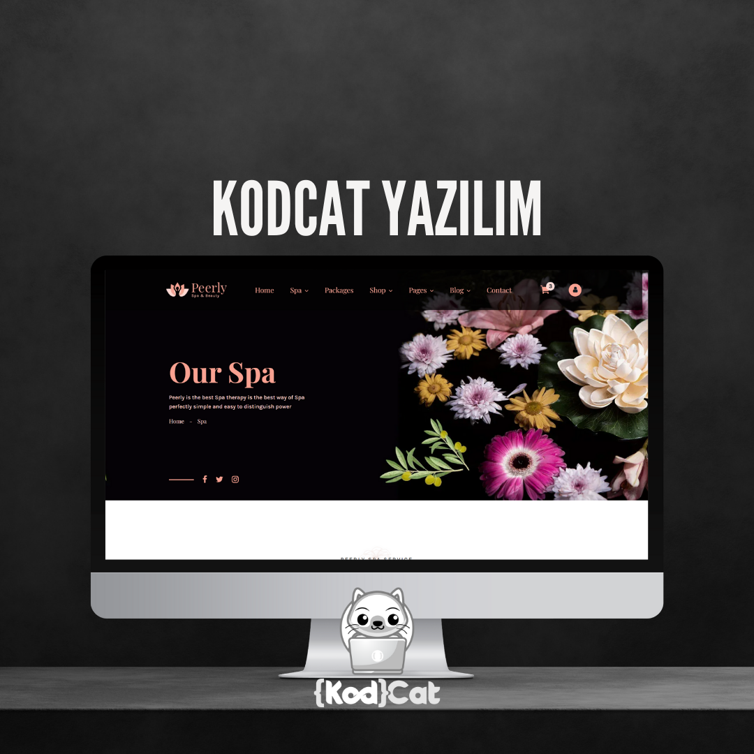 Mersin'de web tasarım ve dijital pazarlama hizmeti veren Kodcat Bilişim tarafından geliştirilen Güzellik Salonu Websitesi Görseli